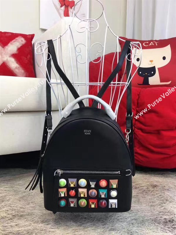 Fendi peekaboo mini black backpack bag 5447