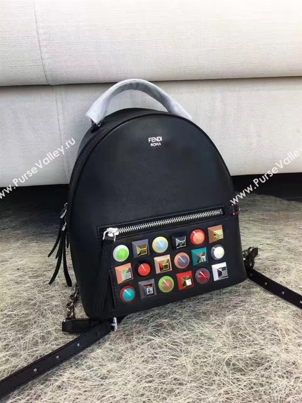 Fendi peekaboo mini black backpack bag 5447