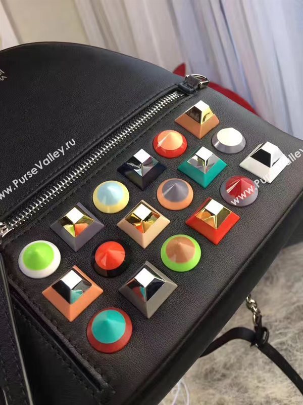 Fendi peekaboo mini black backpack bag 5447