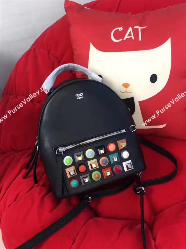 Fendi peekaboo mini black backpack bag 5447