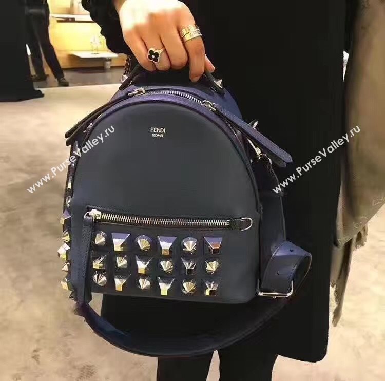 Fendi peekaboo mini shoulder black silver v bag 5450