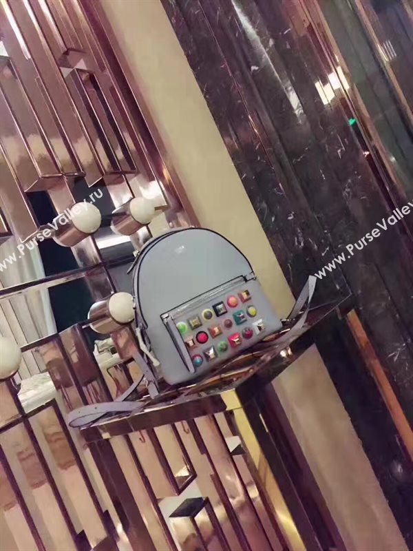 Fendi peekaboo mini backpack blue light bag 5451