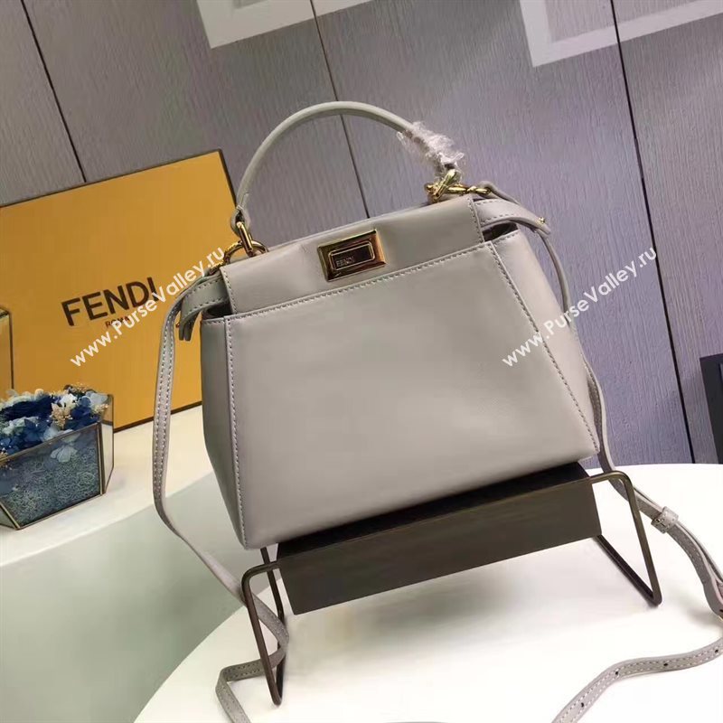 Fendi mini peekaboo gray light bag 5456