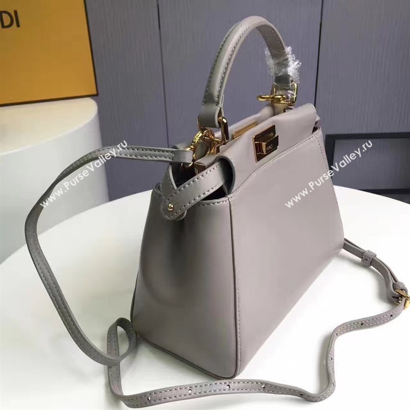 Fendi mini peekaboo gray light bag 5456