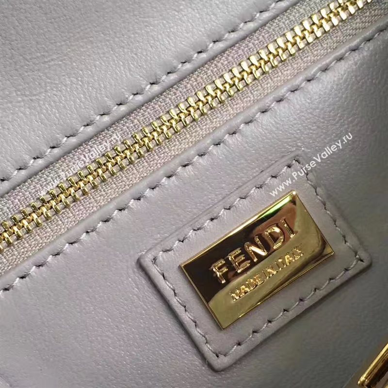 Fendi mini peekaboo gray light bag 5456