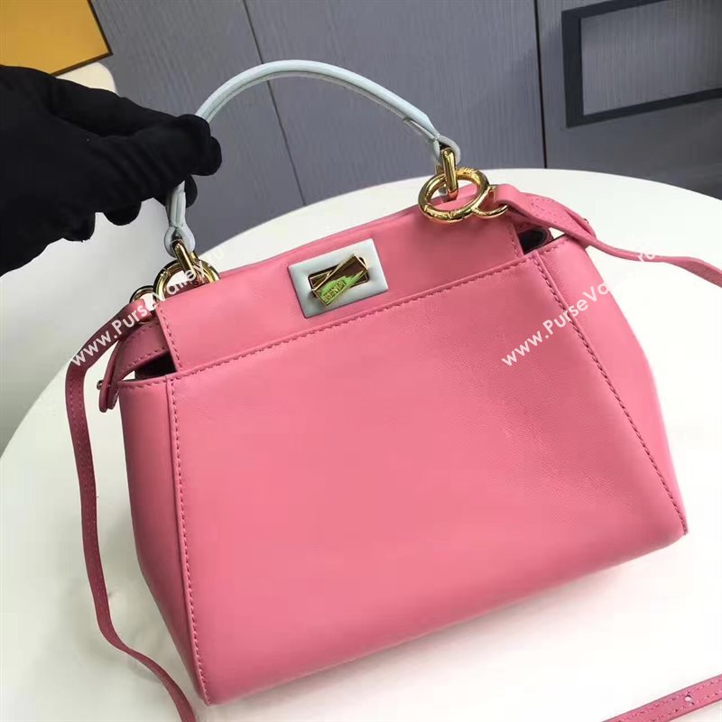 Fendi mini peekaboo red rose bag 5458