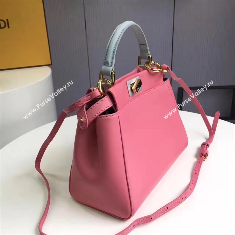 Fendi mini peekaboo red rose bag 5458