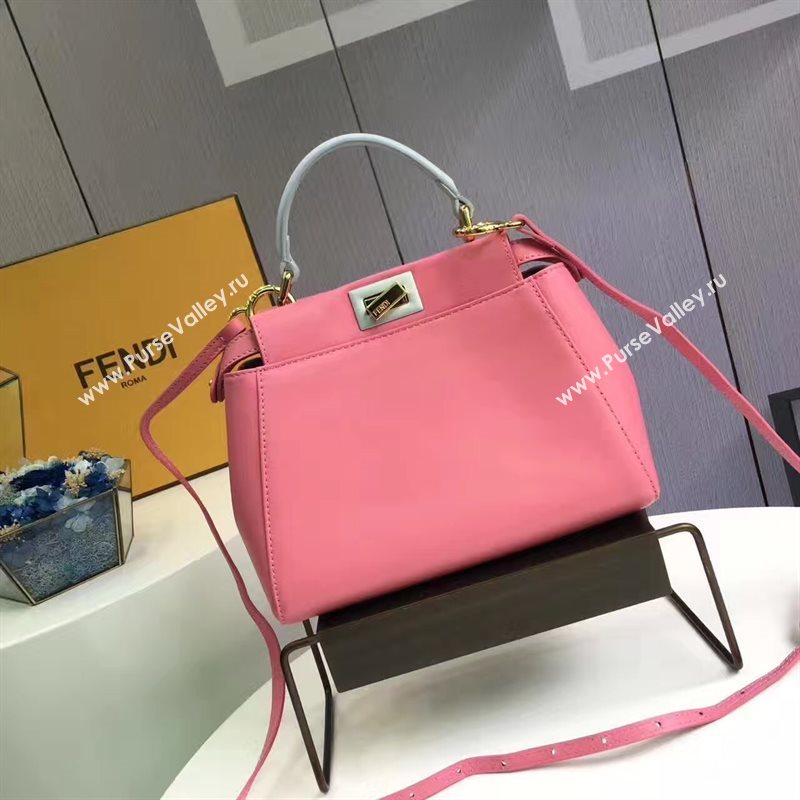 Fendi mini peekaboo red rose bag 5458