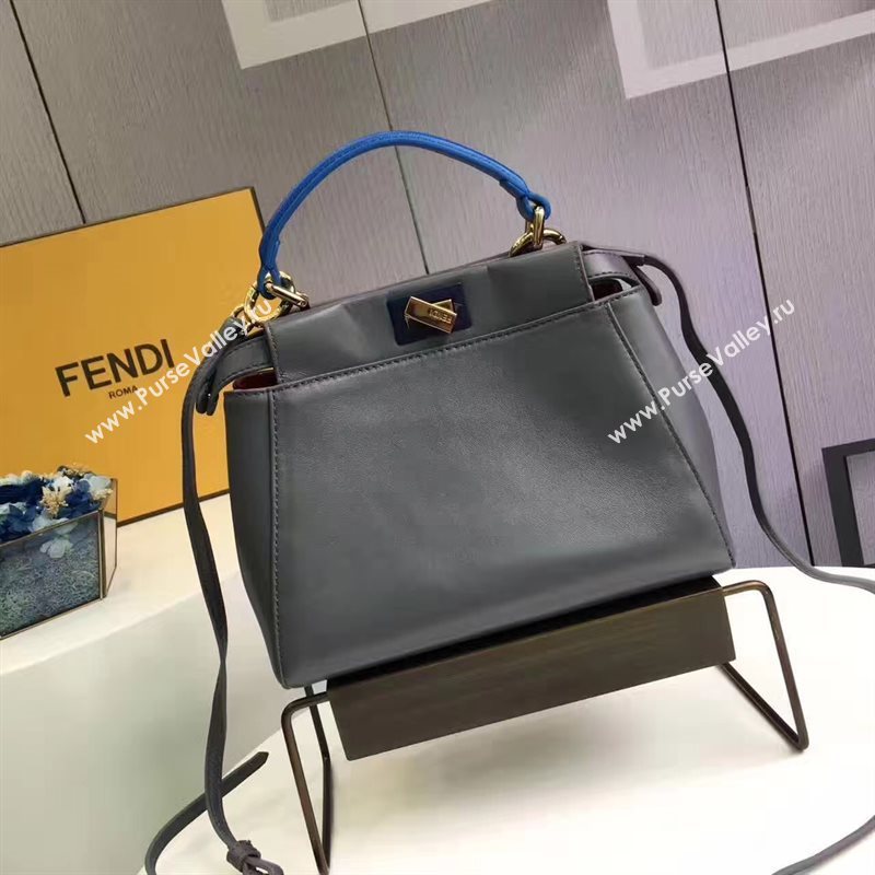 Fendi gray peekaboo mini bag 5461