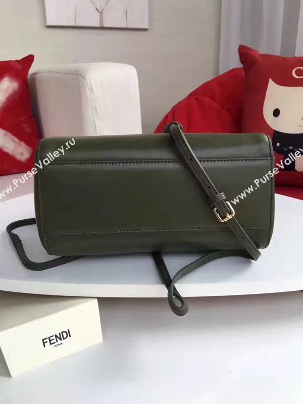 Fendi mini peekaboo green dark bag 5465