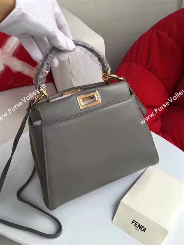 Fendi mini peekaboo gray bag 5466