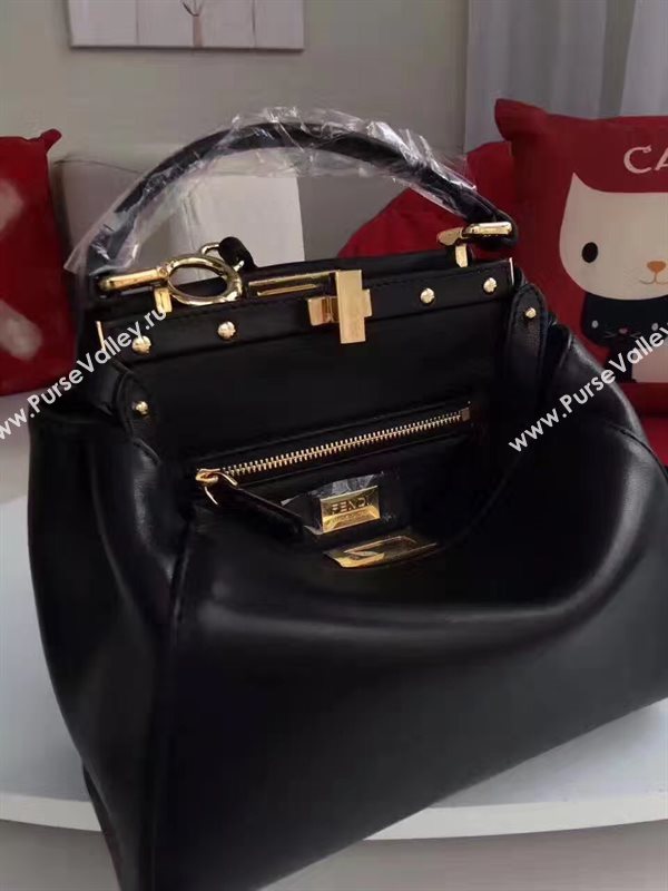 Fendi mini peekaboo black bag 5468