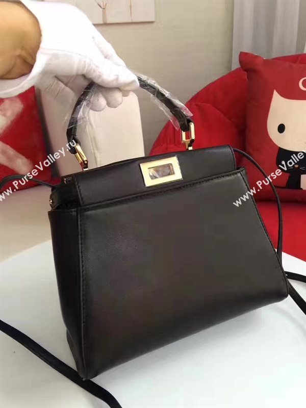 Fendi mini peekaboo black bag 5468