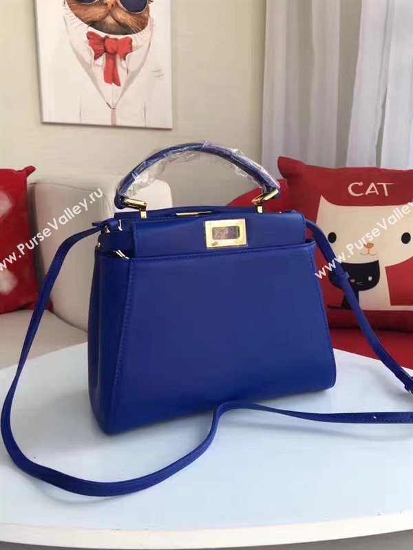 Fendi mini peekaboo navy bag 5469