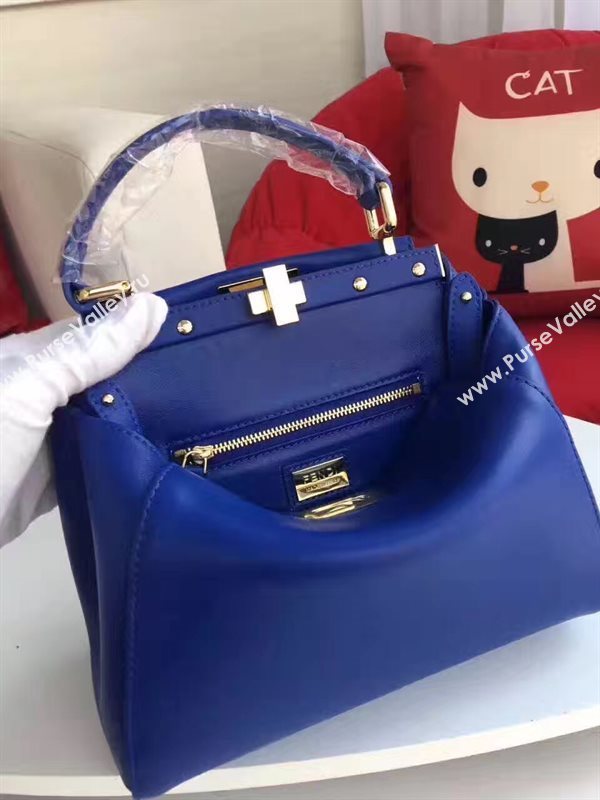 Fendi mini peekaboo navy bag 5469