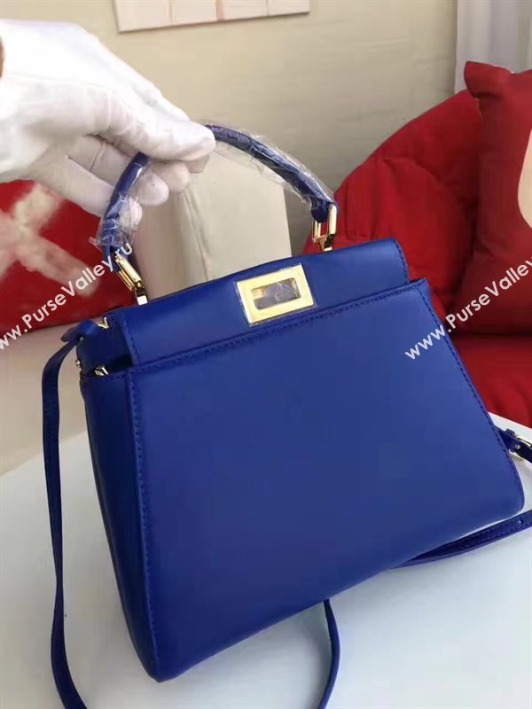 Fendi mini peekaboo navy bag 5469