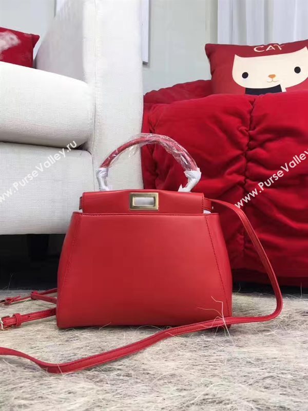 Fendi mini peekaboo red bag 5470