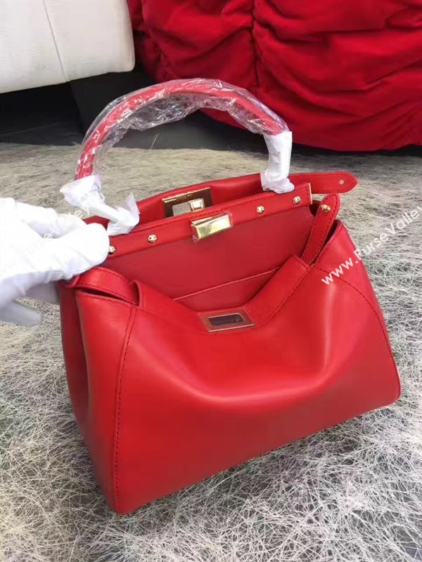 Fendi mini peekaboo red bag 5470