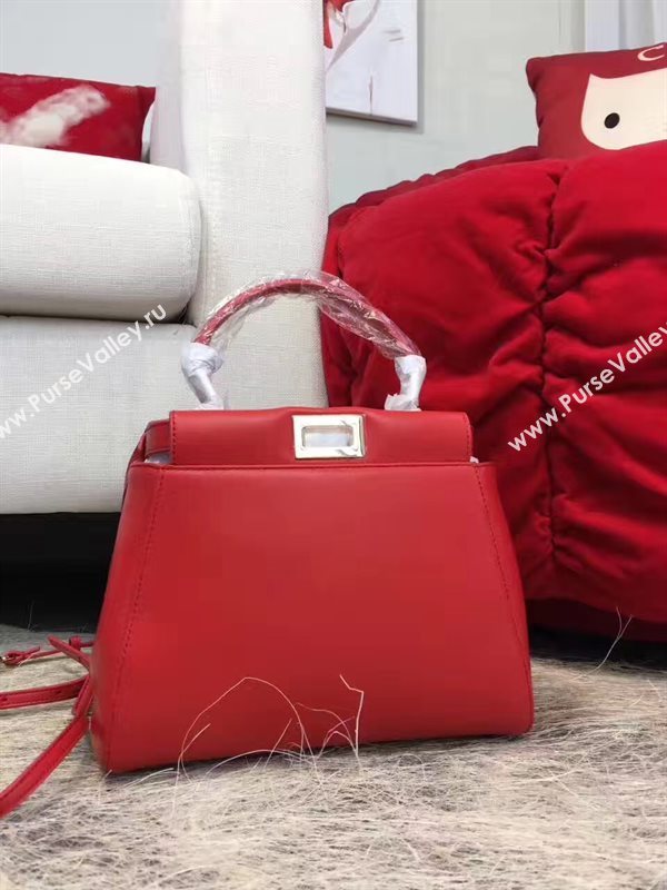 Fendi mini peekaboo red bag 5470