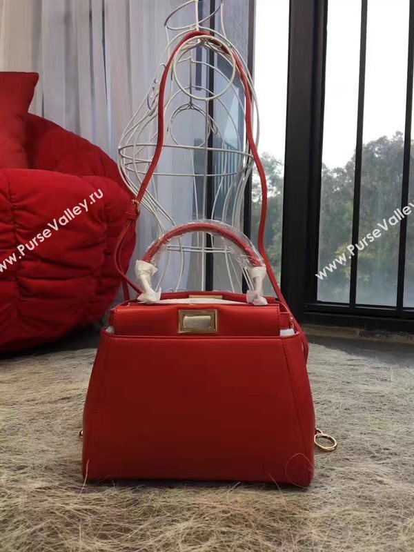 Fendi mini peekaboo red bag 5470