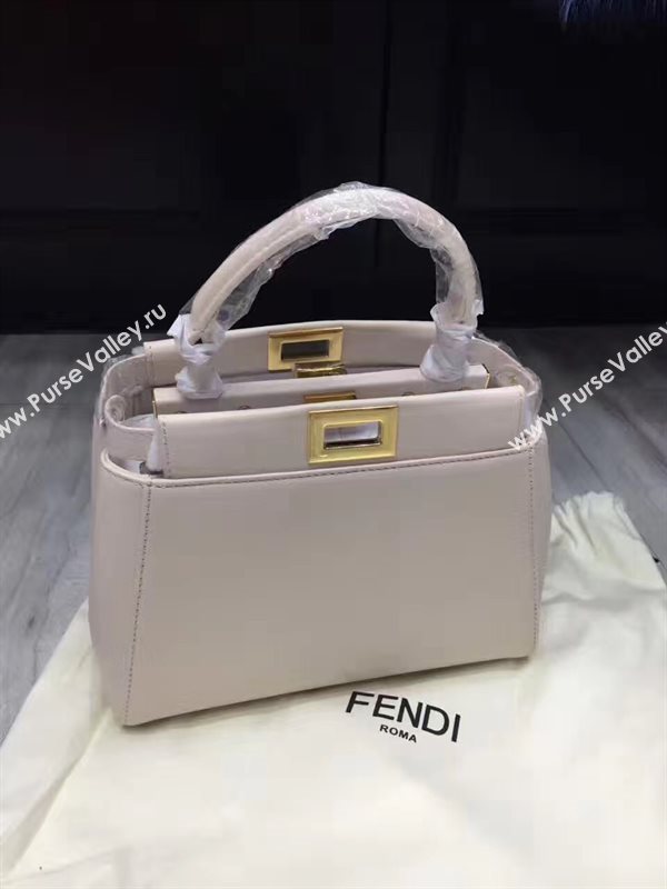 Fendi mini light peekaboo gray bag 5471