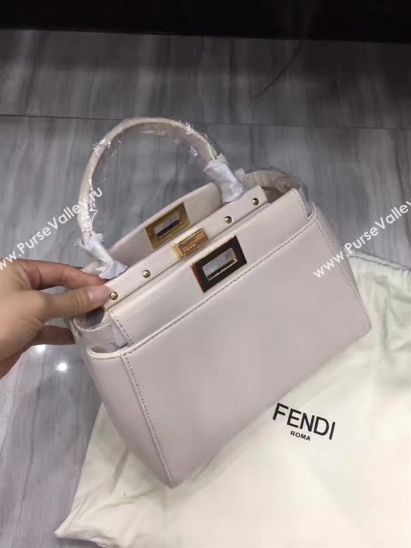 Fendi mini light peekaboo gray bag 5471