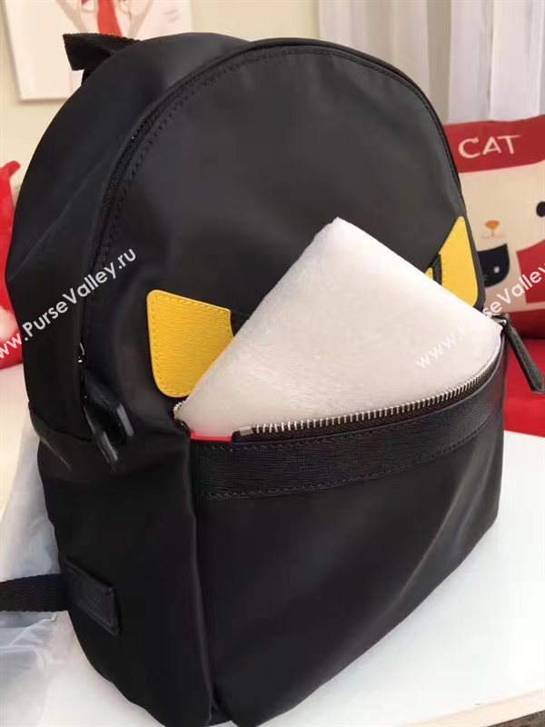 Fendi black v yellow Waterproof backpack cloth bag 5472