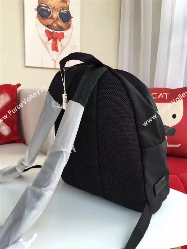Fendi black v yellow Waterproof backpack cloth bag 5472