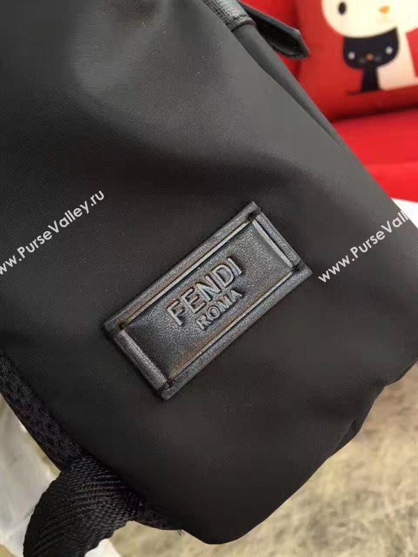 Fendi black v yellow Waterproof backpack cloth bag 5472