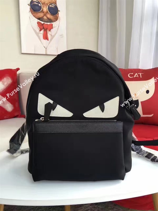 Fendi black v cream Waterproof backpack cloth bag 5473