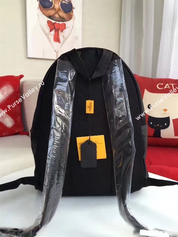 Fendi black v cream Waterproof backpack cloth bag 5473