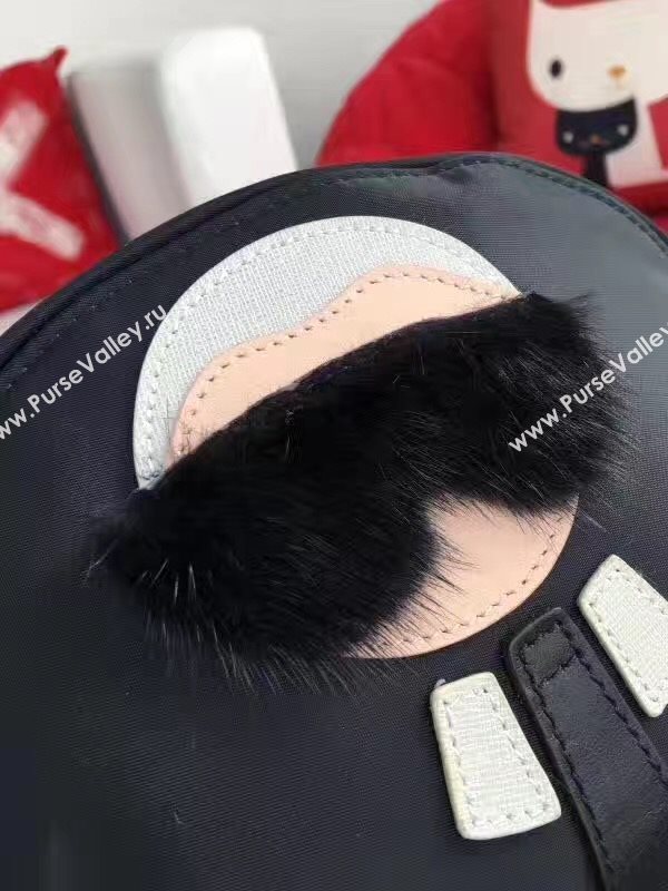 Fendi Waterproof cloth backpack black zipper v bag 5474