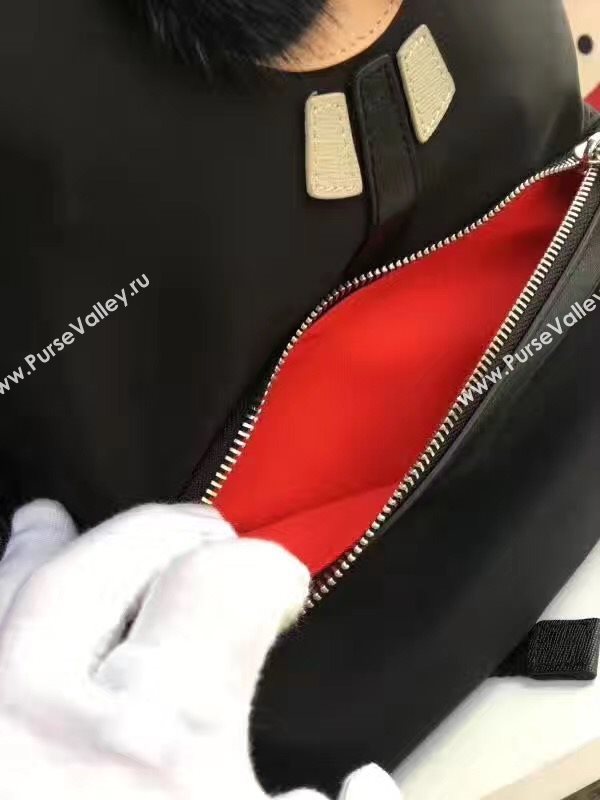 Fendi Waterproof cloth backpack black zipper v bag 5474