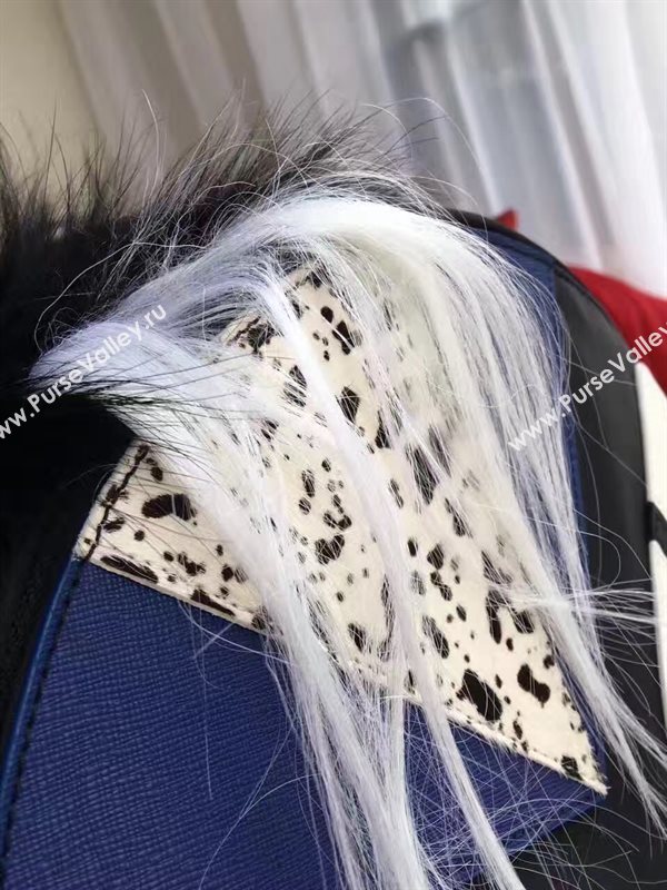 Fendi Waterproof cloth backpack cream black bag 5475