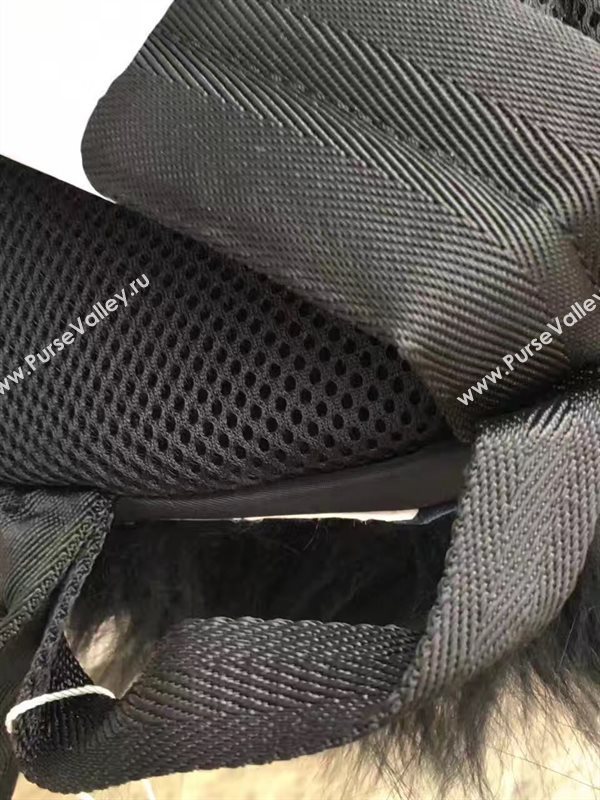 Fendi Waterproof cloth backpack cream black bag 5475