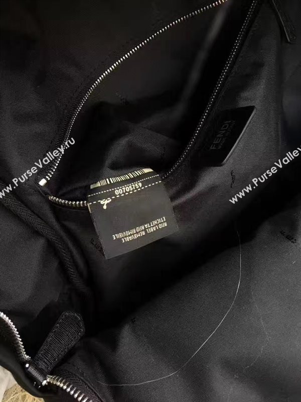 Fendi Waterproof cloth backpack cream black bag 5475