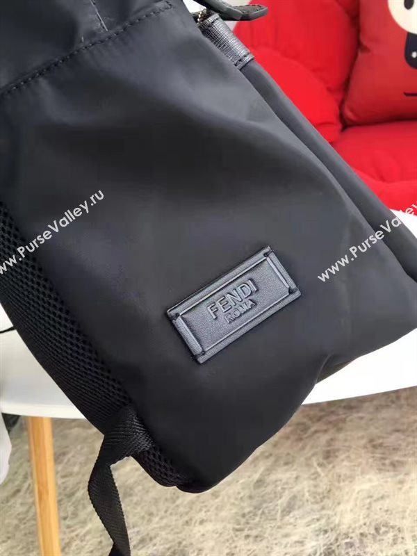 Fendi Waterproof cloth backpack cream black bag 5475