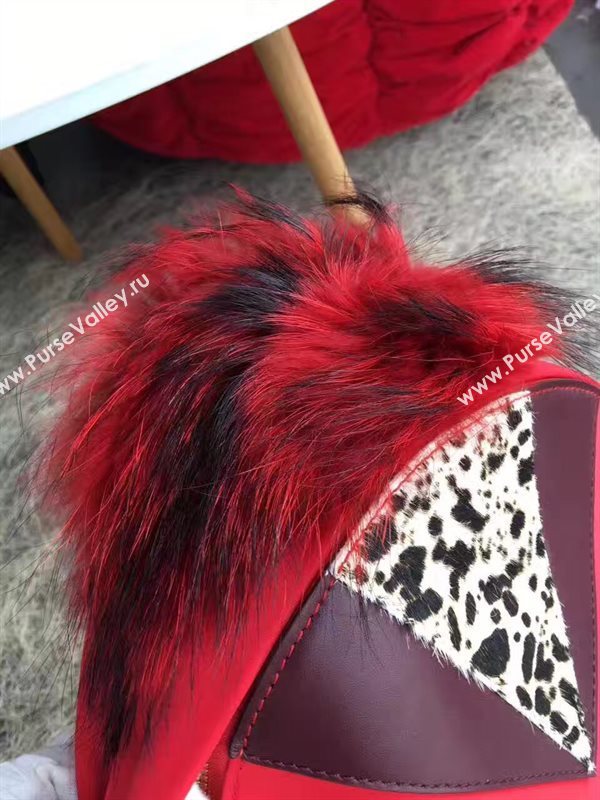 Fendi Waterproof cloth red backpack bag 5476