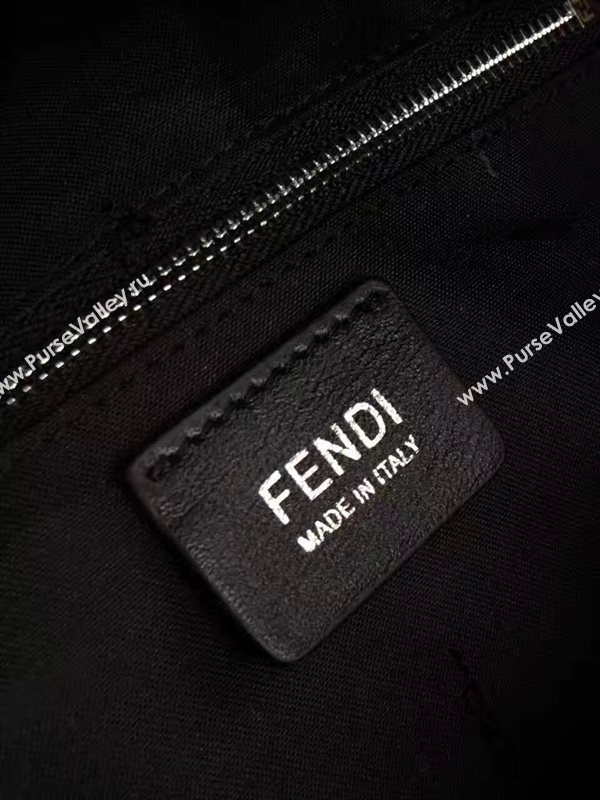 Fendi Waterproof cloth backpack black yellow v bag 5479
