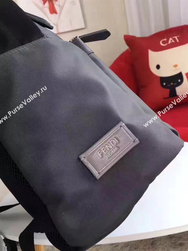 Fendi Waterproof cloth backpack tan black bag 5481