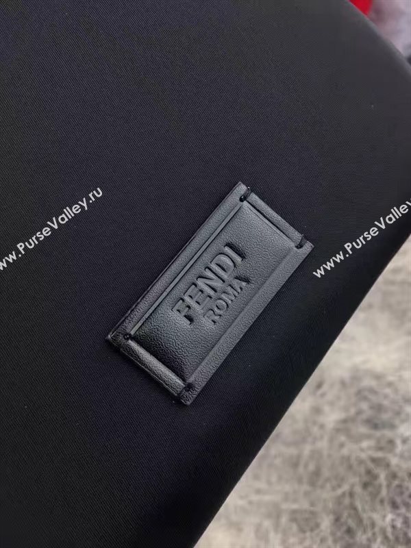 Fendi black clutch yellow bag 5482