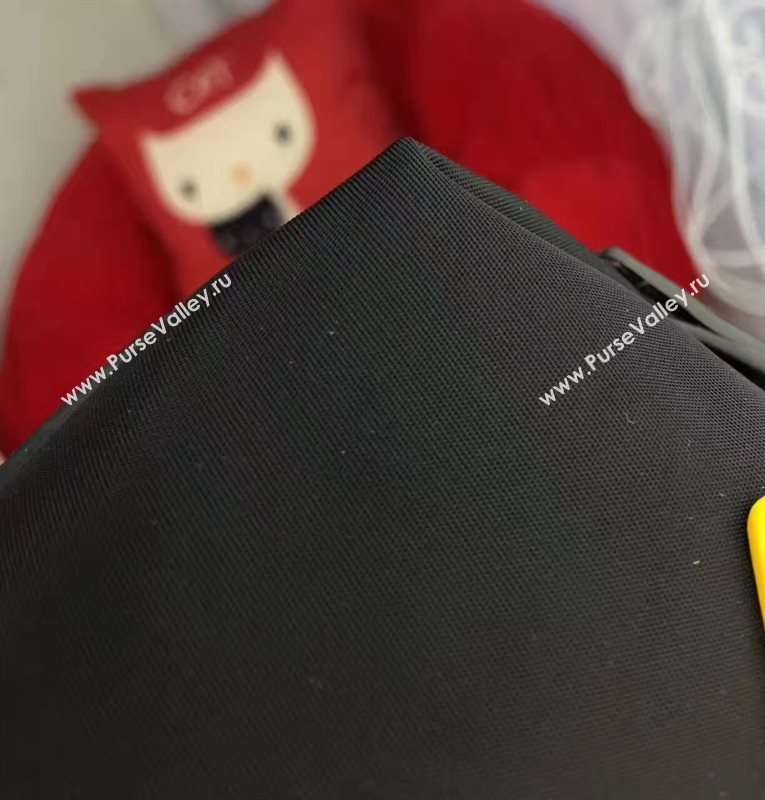 Fendi black clutch yellow bag 5482