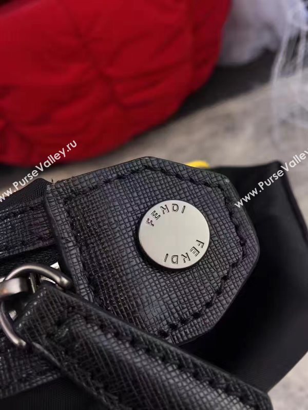 Fendi black clutch yellow bag 5482