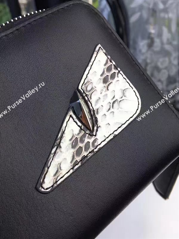 Fendi black wallet gray bag 5483