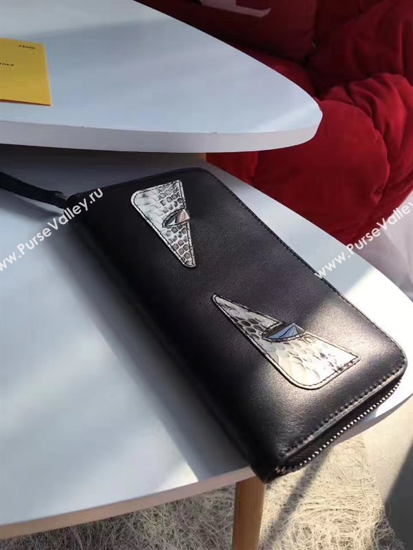 Fendi black wallet gray bag 5483