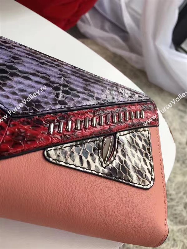 Fendi wallet gray pink bag 5484