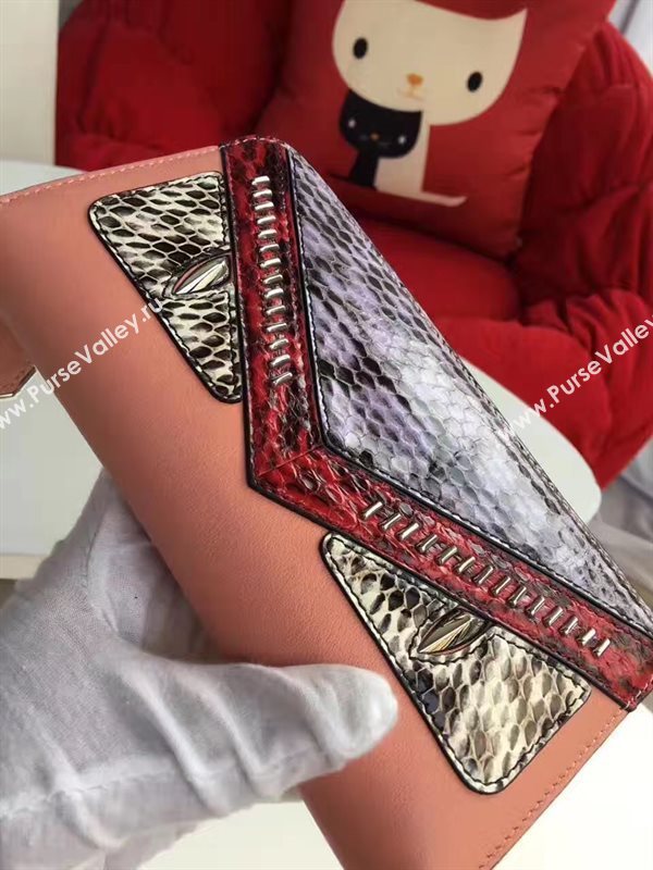 Fendi wallet gray pink bag 5484