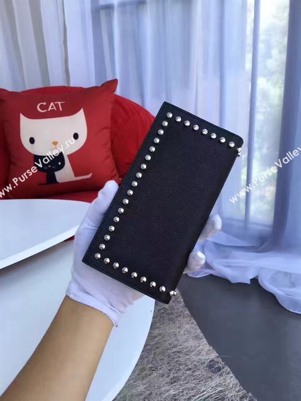 Fendi 2 fold wallet black bag 5486