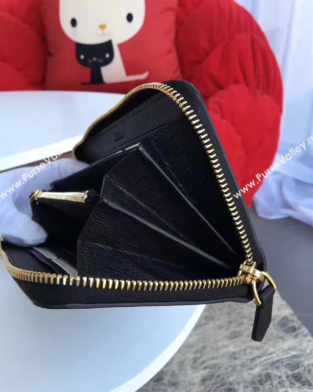 Fendi tri-black wallet bag 5487