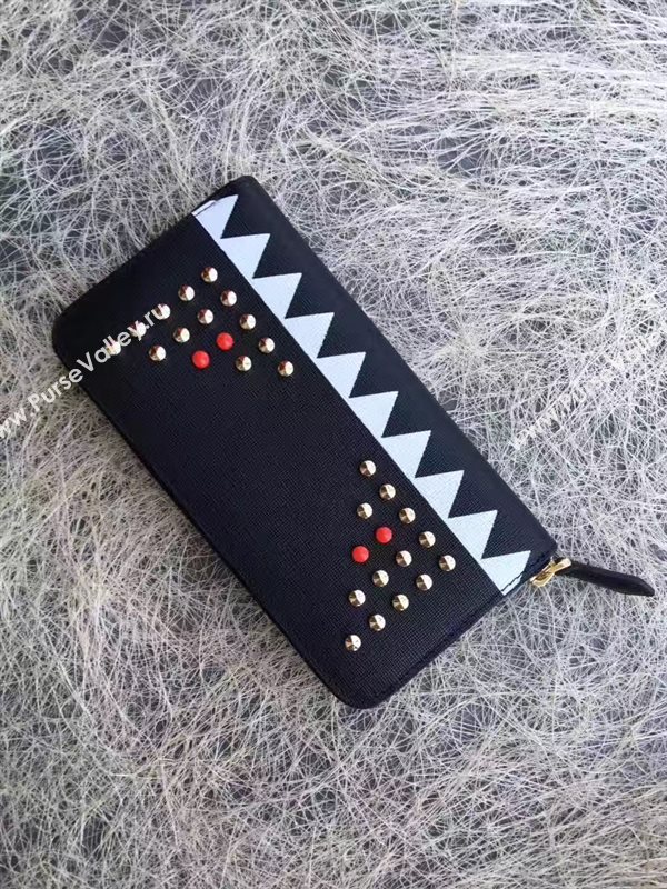 Fendi tri-black wallet bag 5487